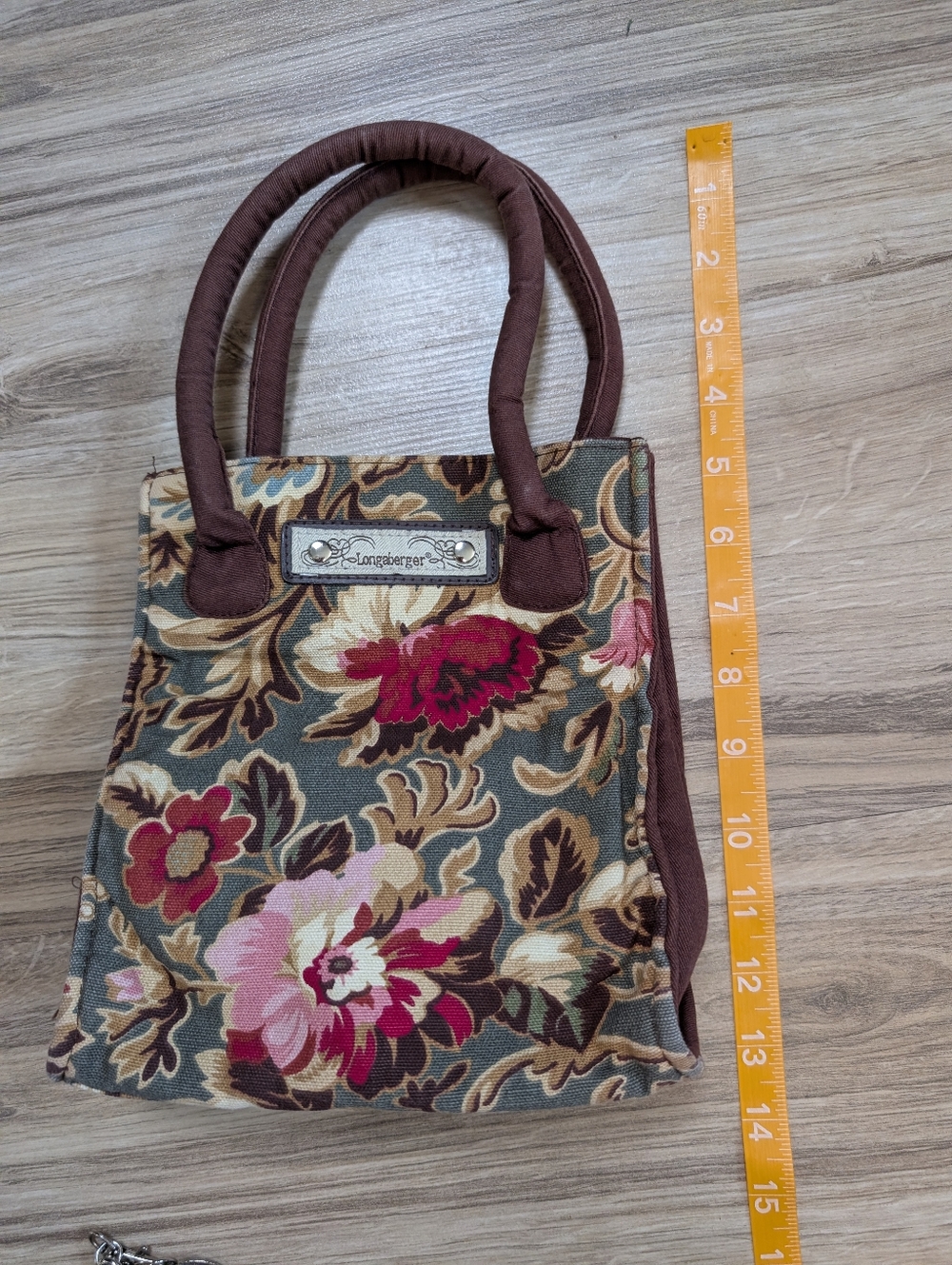 Longaberger Majolica Garden Floral Small Bag Purse